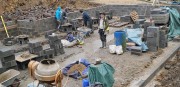 Blockwork footings going in