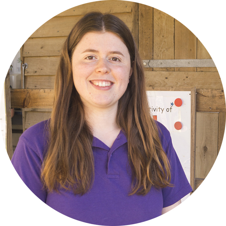Emily will look after you during feeding sessions on the farm 